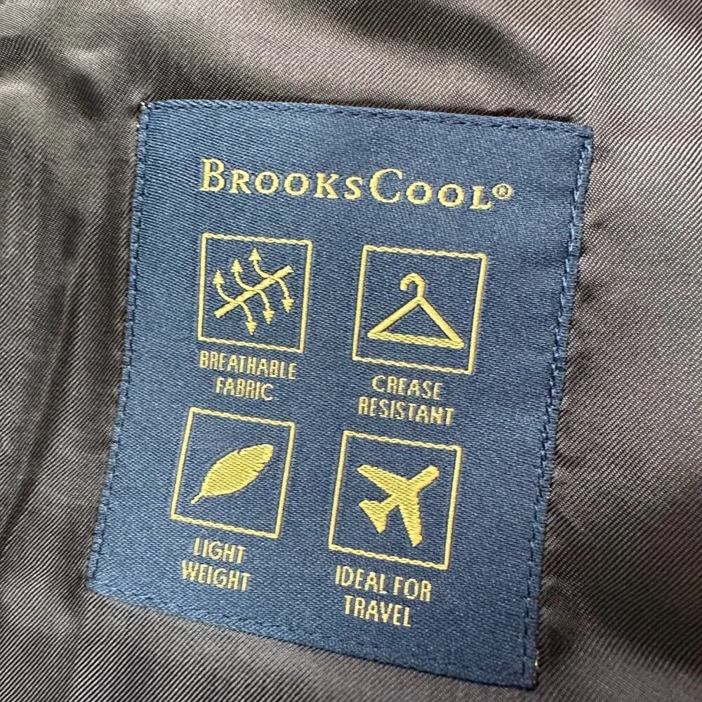 Brooks Brothers Milano Grey Suit Jacket Blazer Sport Coat BrooksCool Men's 44L
